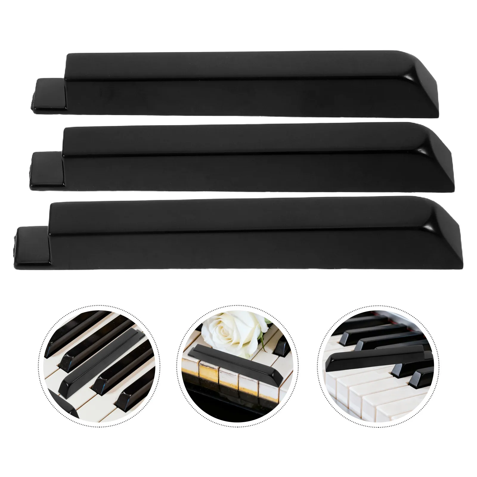 Accesorios para Teclas de Piano en Negro Piano, 88 Teclas, Piezas de Repuesto para Reparación y Mejora de Piano Digital, Componentes Profesionales para Teclado