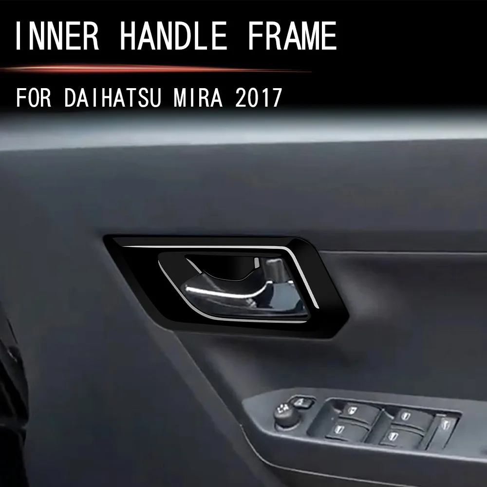 

FOR DAIHATSU MIRA 2017-2025 ABS carbonfiber black Car Interior Door armrest door Handle bowl Decoration Cover Trim accesorios