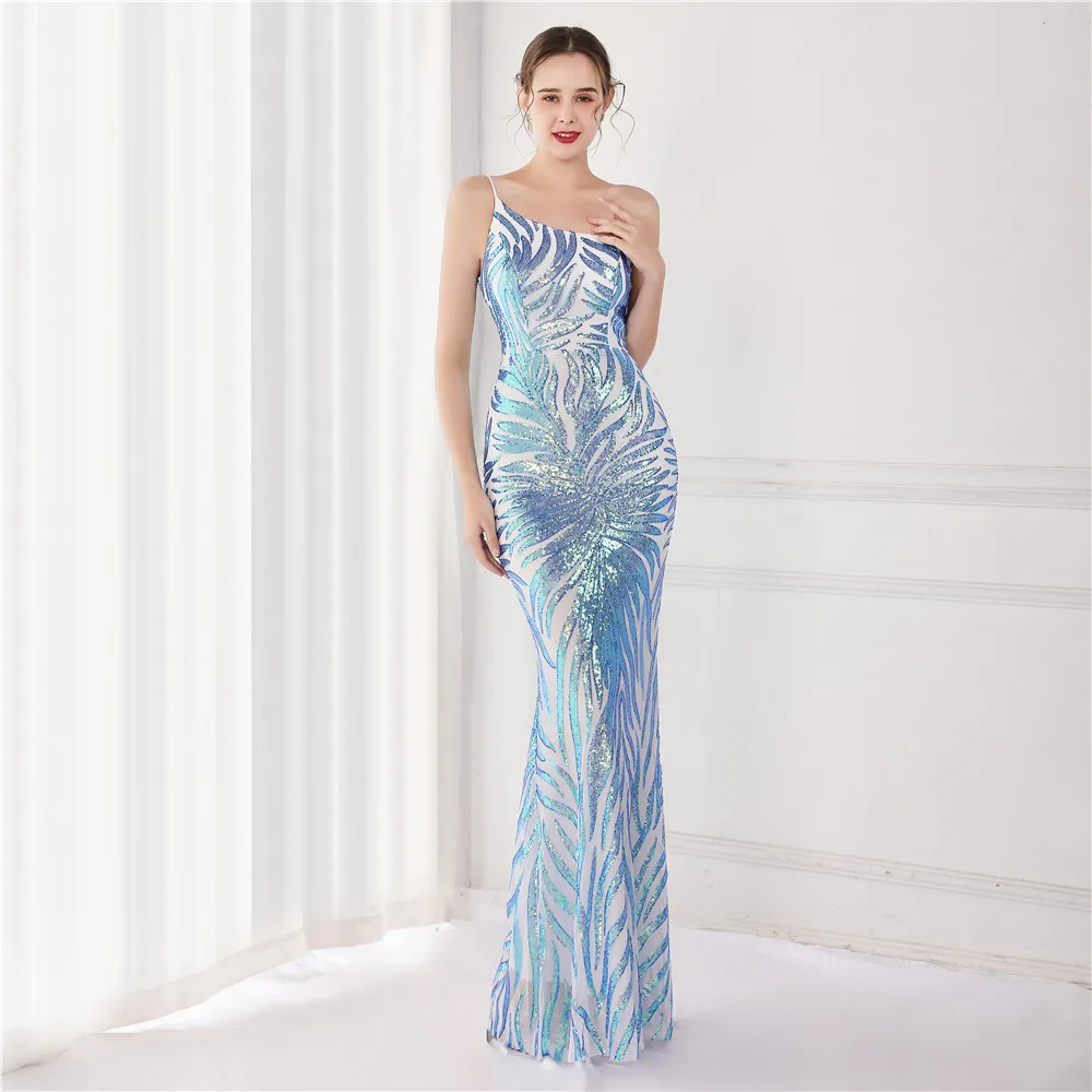 

#ED19112 Sexy Strapless Evening Dresses Sequins Long Mermaid Party Gowns Crystal Cocktail Dress Formal Dress Exquisite Vestidos