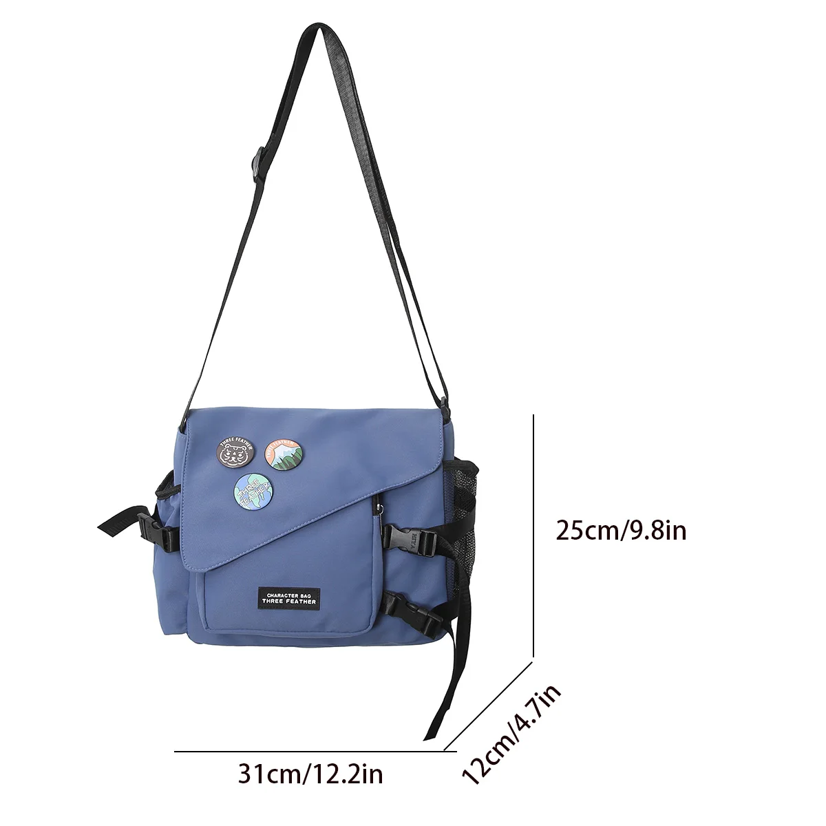 Women Shoulder Crossbody Bag Japanese Large Canvas Satchels for Student New Nylon Cloth Unisex Teenager Bookbag Handba