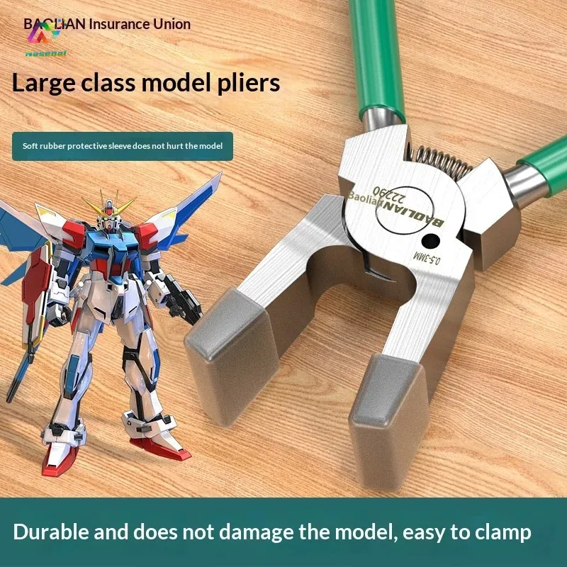 6 Inch High Carbon Steel 2 in 1 Model Clamp Pliers Rustproof Wide Jaw High Power 0.5-3mm Rod Cutter for Gunpla DIY Assembly Tool