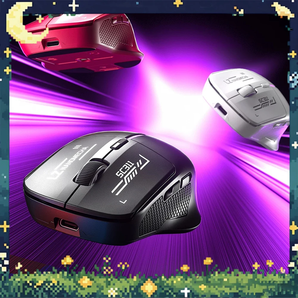 

AULA Witch Mirror SC311 E-sports Mouse Three Mode Connection Customized 10000DPI Sensor Wireless Mouse 1000HZ Rate Of Return