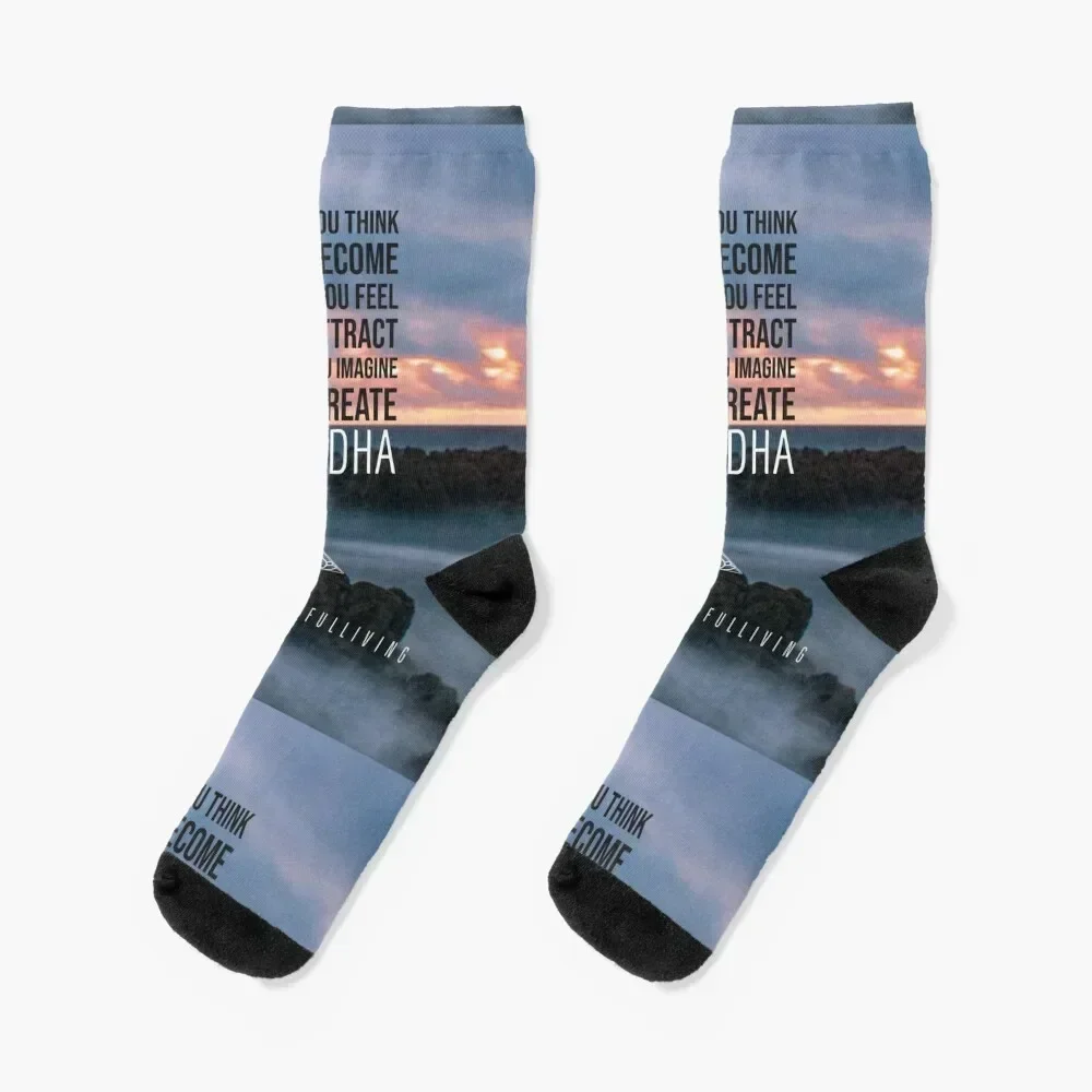 

What you think, you become. What you feel, attract. What imagine, create Socks Toe sports crazy hiking Socks Ladies Men's