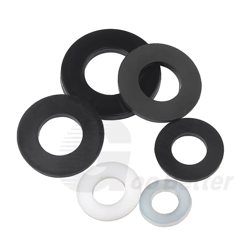 

1set Nylon Washers Set M2 M3 M4 M5 M6 M8 M10 M12 M14 M16 M18 Plastic Insulation Spacers Seals White/Black Gasket Ring Kit