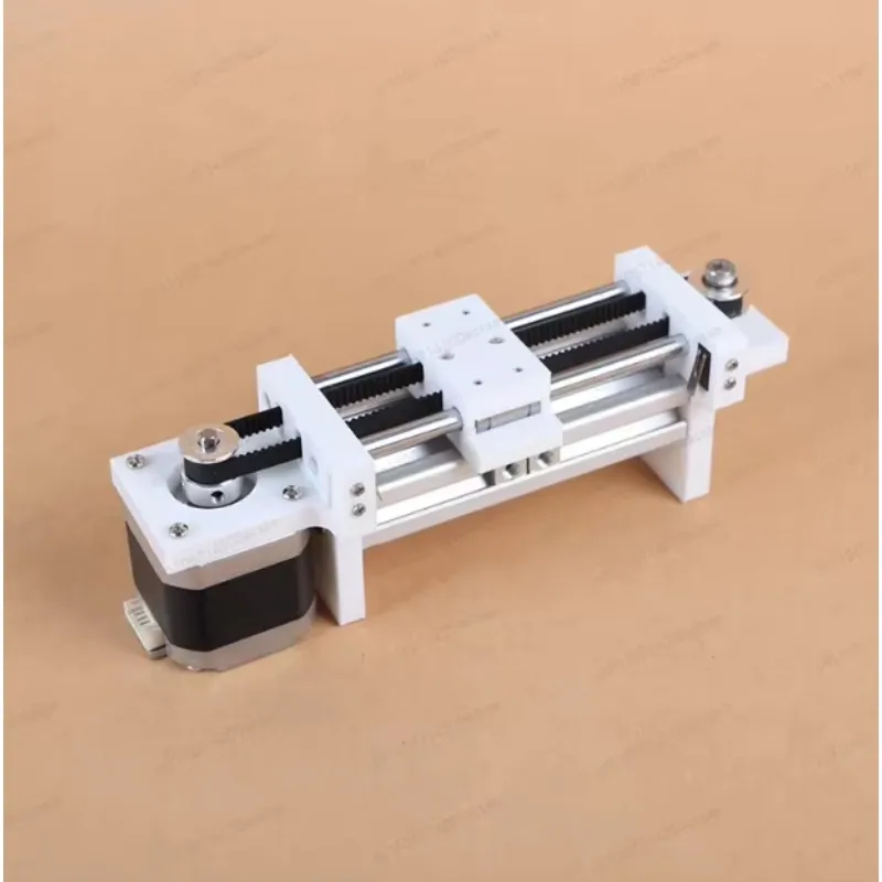 100mm Stroke 75mm Aluminum Slide Table with Stepper Motor & 1M XH2.54-4P Cable, Linear Guide for DIY Projects