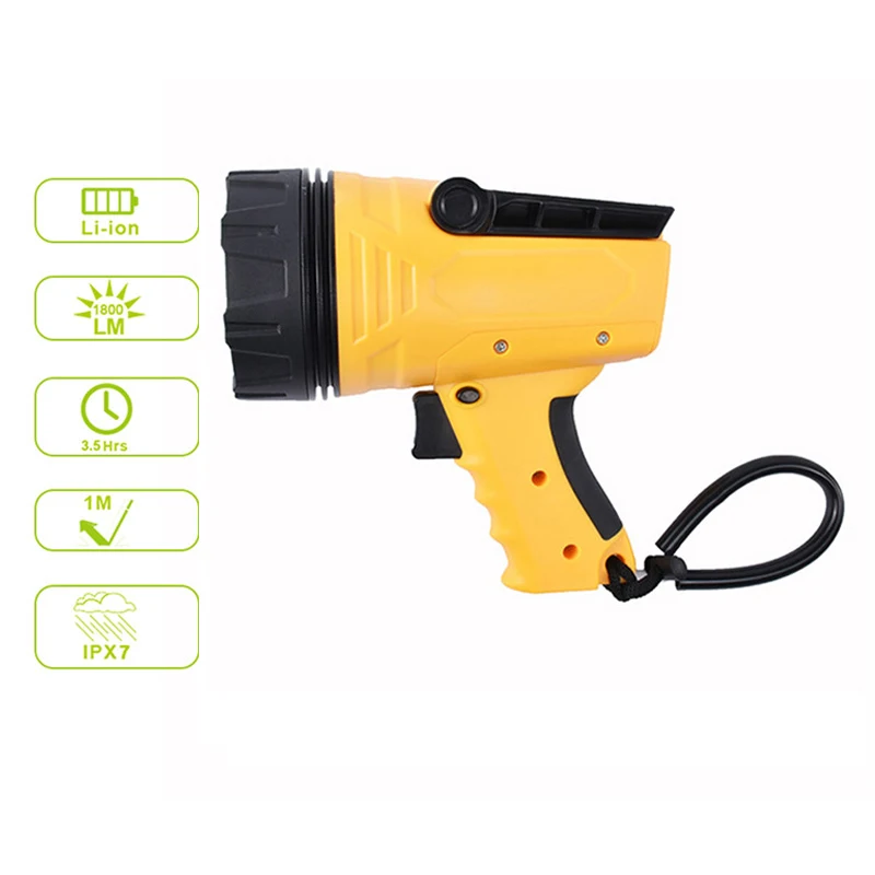 

Rechargeable Flashlight Super Bright Handheld Usb Powered Led Portable Spotlight Searchlight