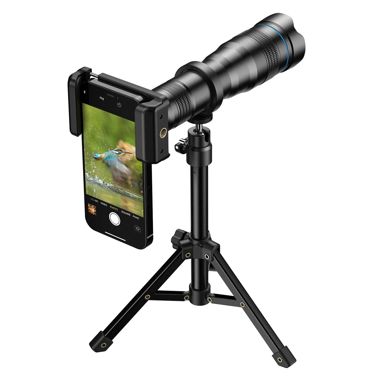 Outdoor telephoto external mobile phone lens, telephoto monocular 36X high definition high power concert camera telescope