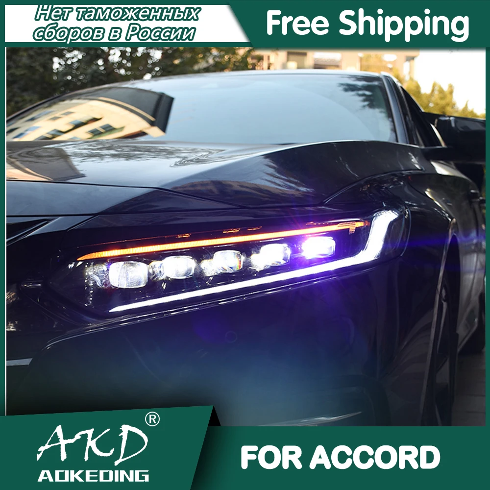 Car For Honda Accord G10 2018-2021 Headlights DRL Day Run Light LED Bi Xenon Bulb Fog Lights Car Accessory Accord X Head Lamp