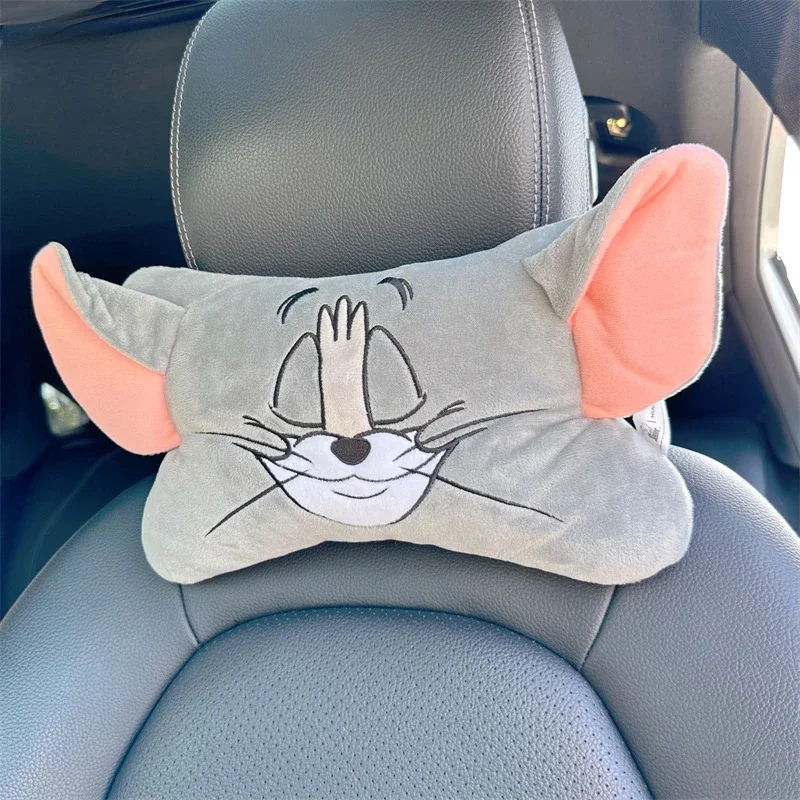 Free Shipping Tom And Jerry Plush Doll Toy Cartoon Anime Figures 28CM Tom Cat Jerry Kawaii Soft Stuffed Animals Neck Pillow Toys