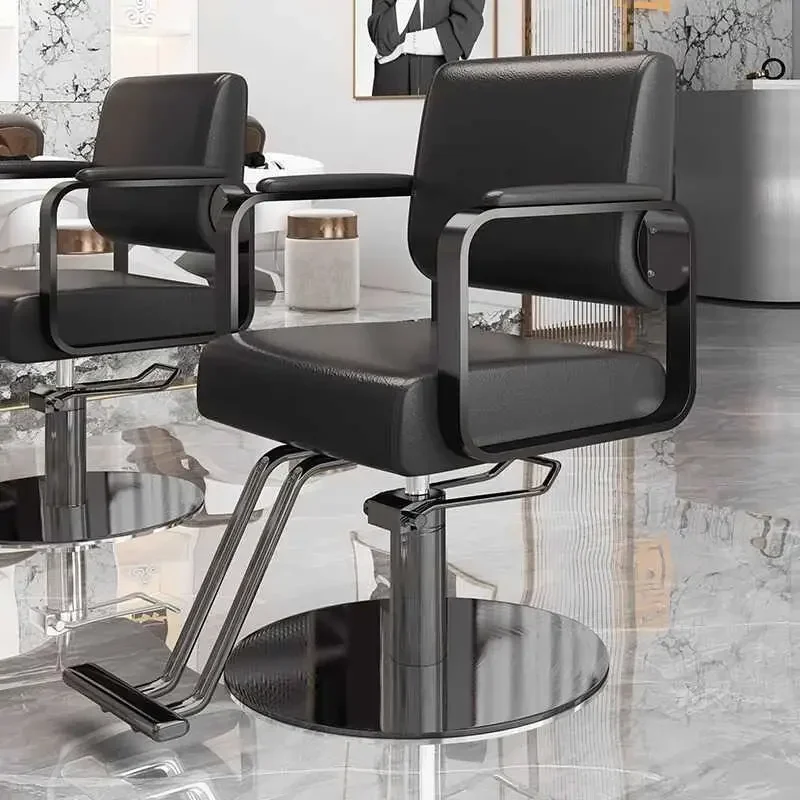 Elegant Beauty Barber Chairs Premium Beauty Style Minimalist Salon Chairs Space Saving Italian Friseurstuhl Salon Furniture