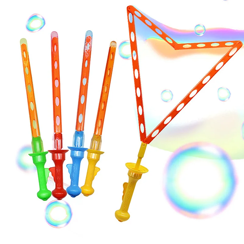 

43CM Handheld Rainbow Children's Toy Baby Safety No Toxic Soap Large Bubble Western Bubble Sticks Kids Soap Bubble Toy Outdoor