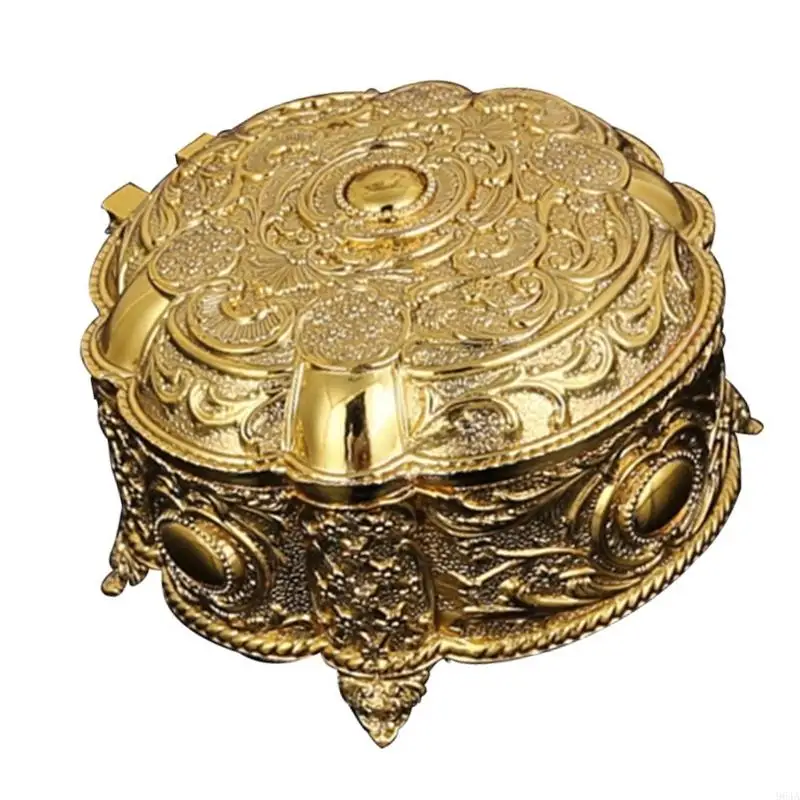 

Решение для хранения металлических ювелирных изделий с резьбой по цветам, компактный дизайн, элегантный держатель колец, для