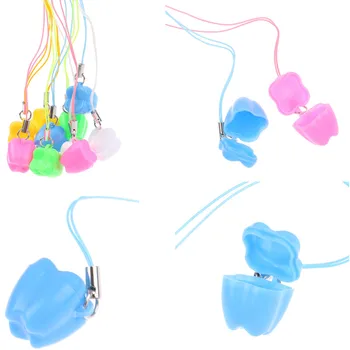 50 pezzi scatola per denti da latte a forma di dente scatole per la conservazione dei denti da latte per bambini contenitore per Organizer per denti decidui per bambini confezione regalo per neonati