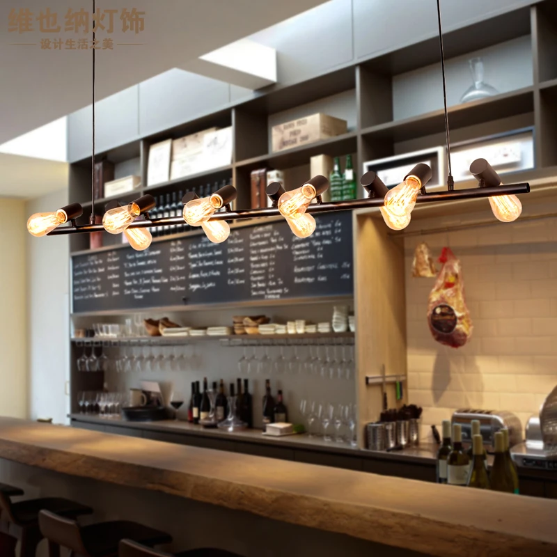 American Restaurant Pendant Light, Creative And Personalized Strip Light, Cashier Counter