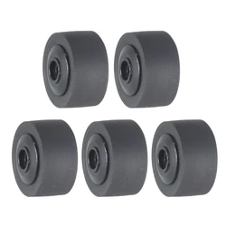5Pcs Black Rubber Bearing Roller Guide Pulley Bearing Wheel Pinch Roller for Audios Radio Tape Recorder Accessories DropShipping