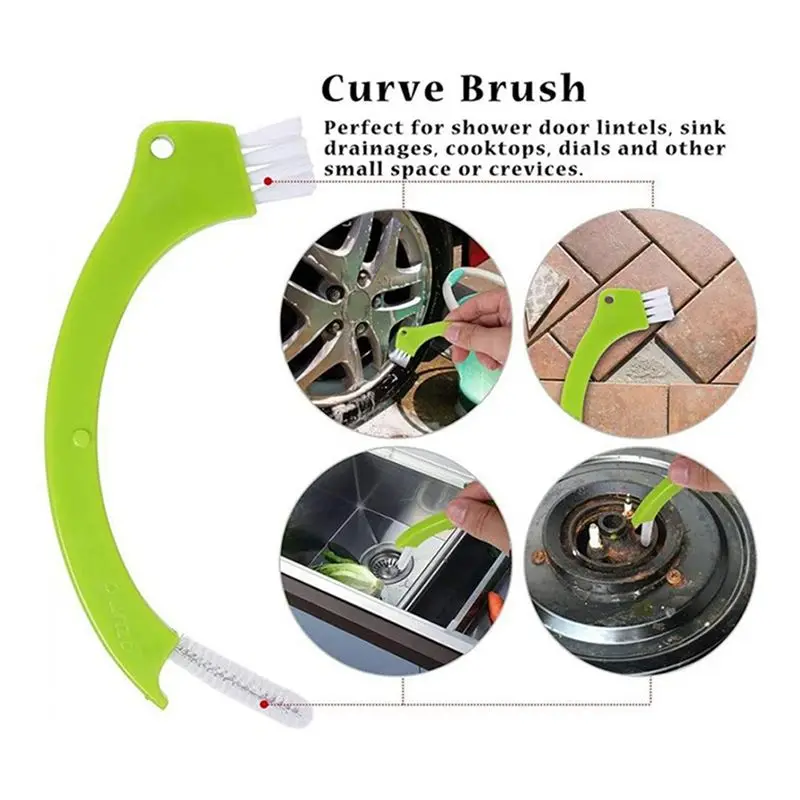 Top Sale 8 Pack Grout Cleaner Brush, Hand-Held Groove Space Cleaning Tools Tile Joint Scrub Brush, Household Cleaning Brushes