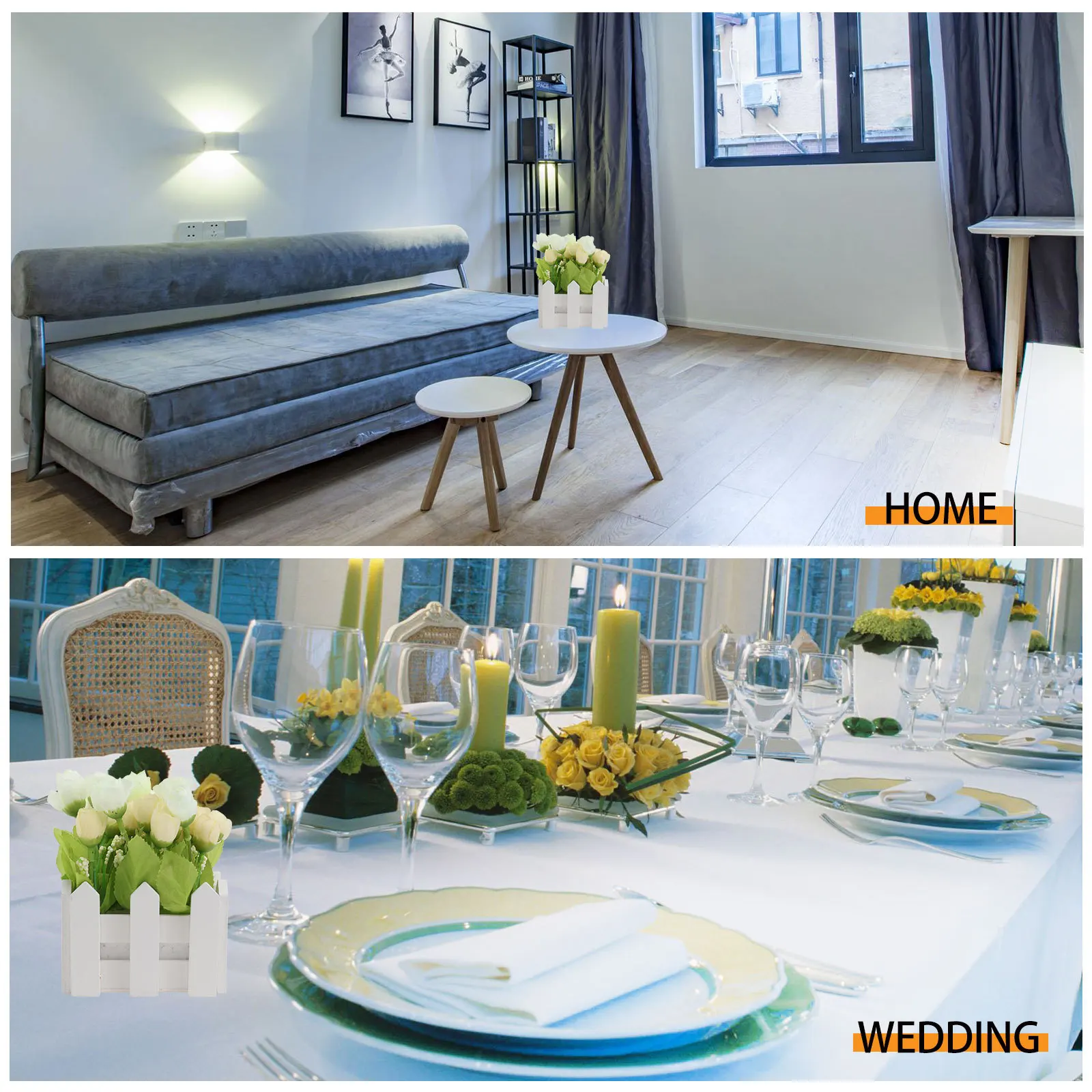 

2Pcs Simulation Potted Bonsai Exquisite Workmanship Simple Lines Unique Home Decoration Warm Elegant Stylish Personality Easy to