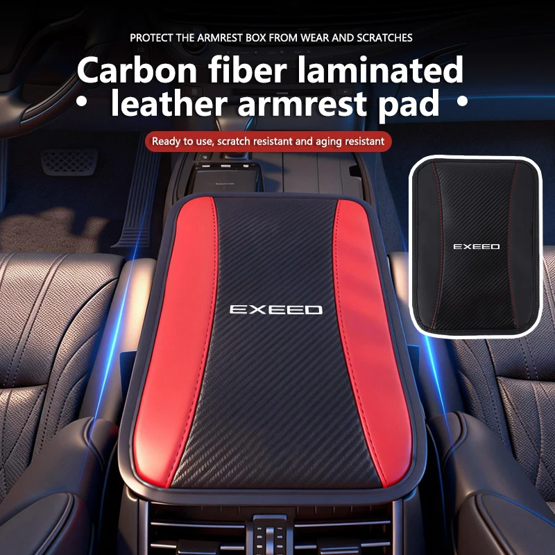 For Chery Exeed Car Armrest Box Cover Leather Center Console Protector Pad Interior Accessories EX LX VX TXL RX 2021 2025 Sterra