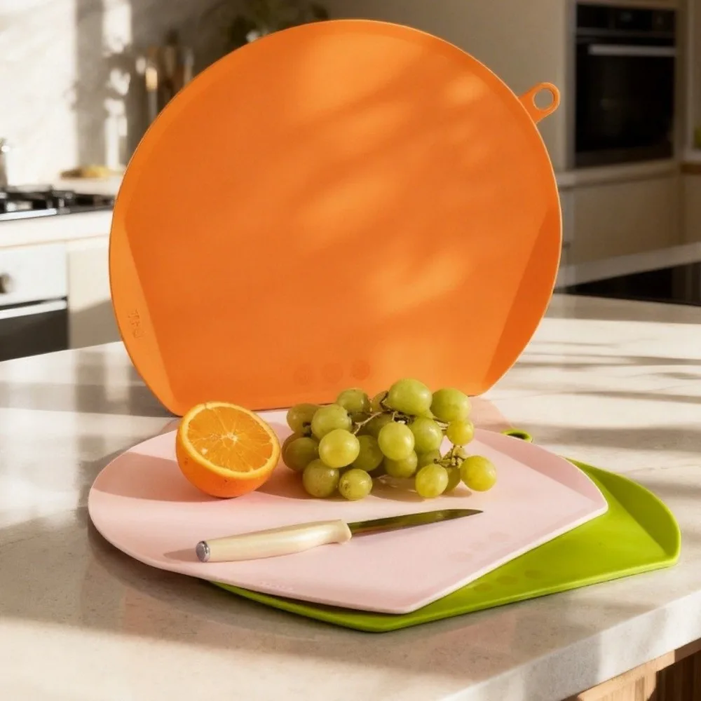 New TPU Antibacterial Cutting Board Anti Mold Silicone Chopping Board Double Sided Hanging Fruit Vegetable Cutting Board Kitchen