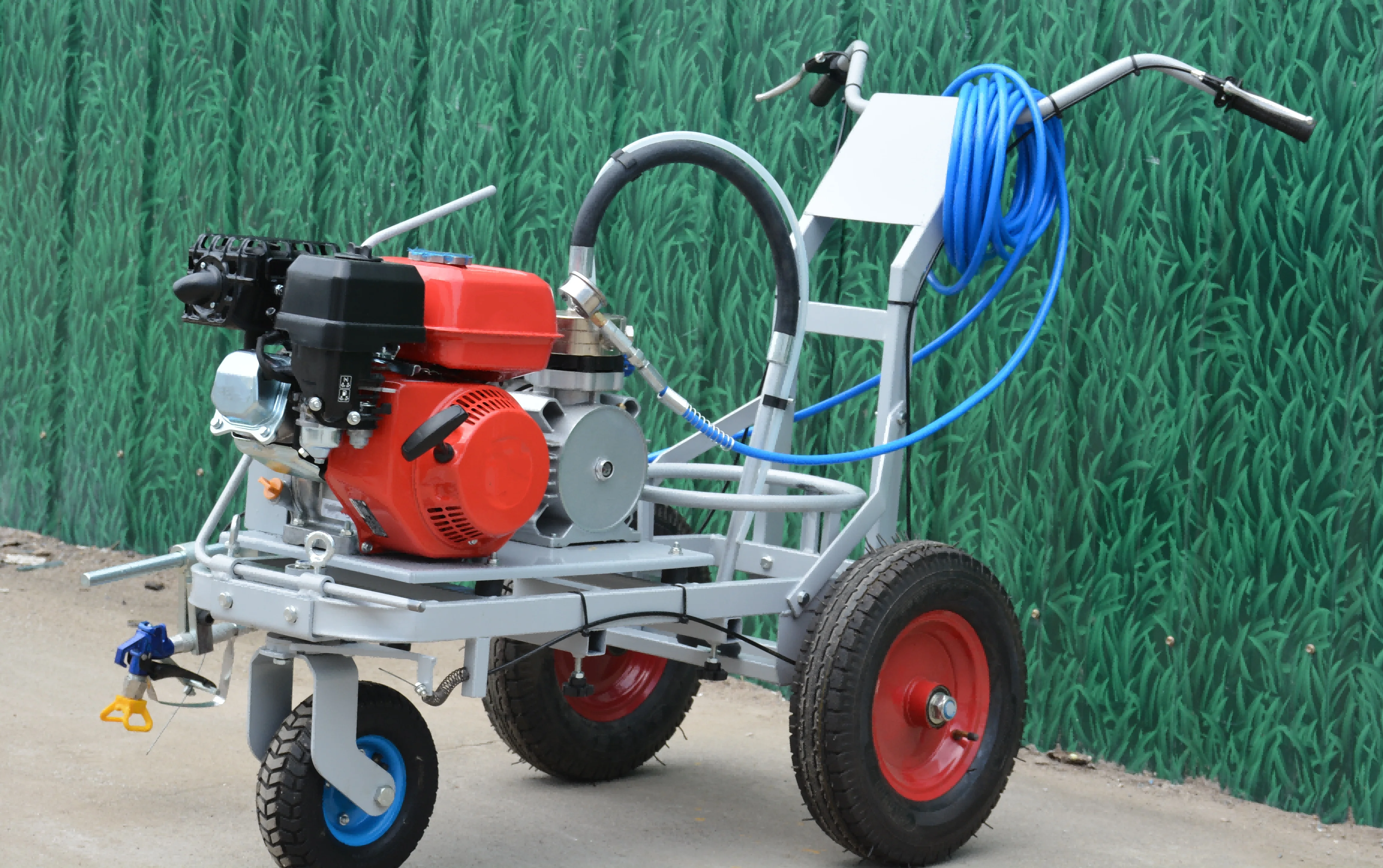 Portable Hand Push Road Marking Machine Cold Spray Airless Line Stripper High Pressure Pump for Industrial Park Road Marking