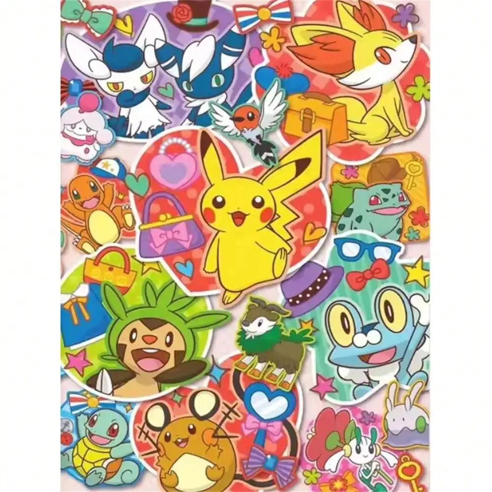 일본 애니메이션 주변기기 빈티지 포켓몬 포스터 피카추 이브이 겐가 벽 예술 캔버스 그림 현대적인 방 장식 그림 선물