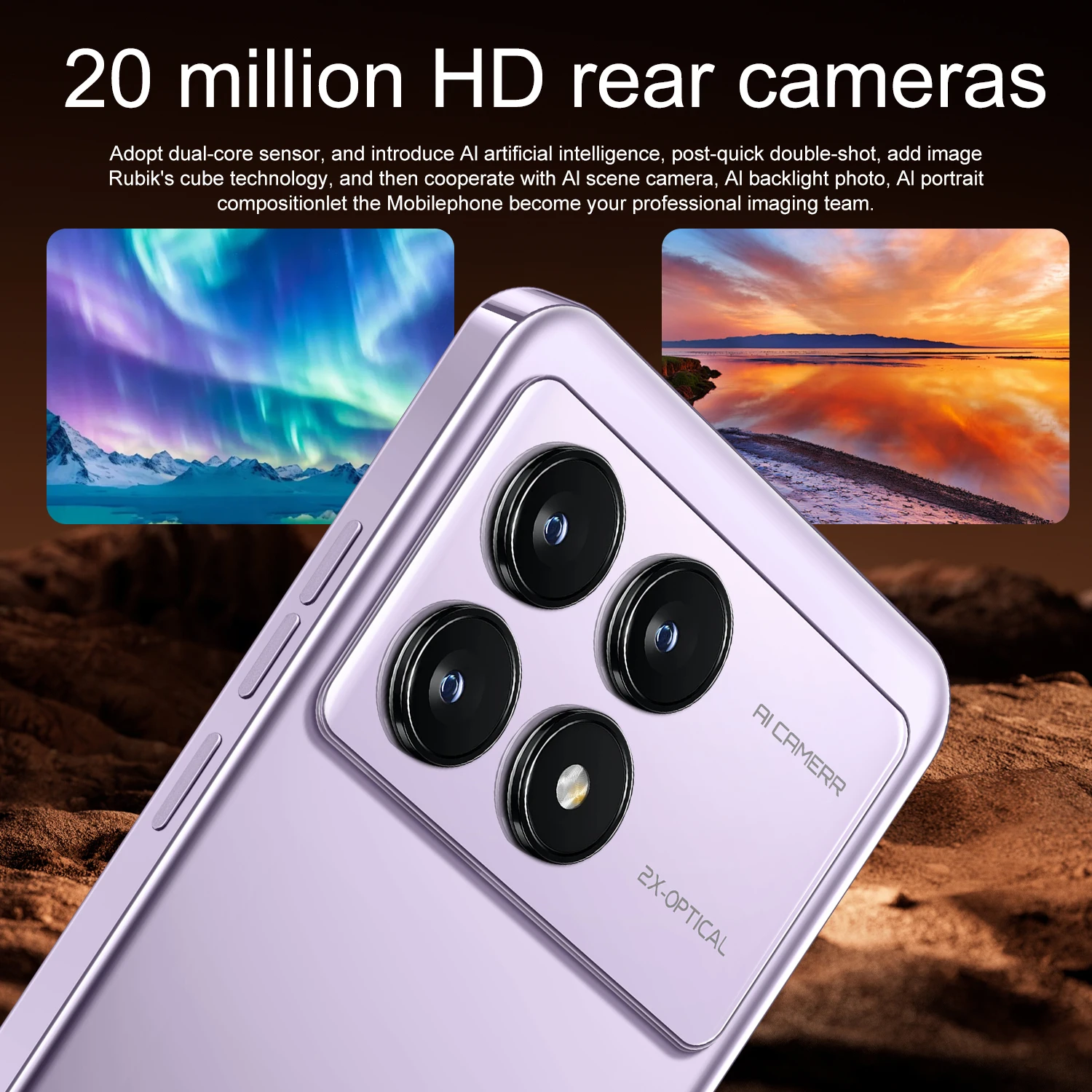 IVMI Global Vision 17Pro Max Smartphone Android 12 6GB RAM 128GB ROM 6.99 Inch Phone 16+20MP 4G Network Mobile Phones