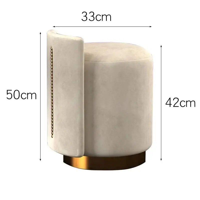 Nail Light Simple Luxury Designer Makeup Chair, Female Bedroom Style Internet Celebrity Art Backrest Rotatable