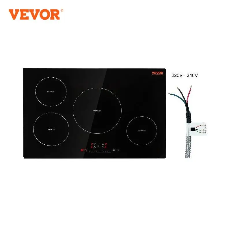 

VEVOR 30'' 4 Burners Electric Cooktop Induction Stove Top Built-in Magnetic Cooktop 7500W 9 Heating Level Multifunctional Burner