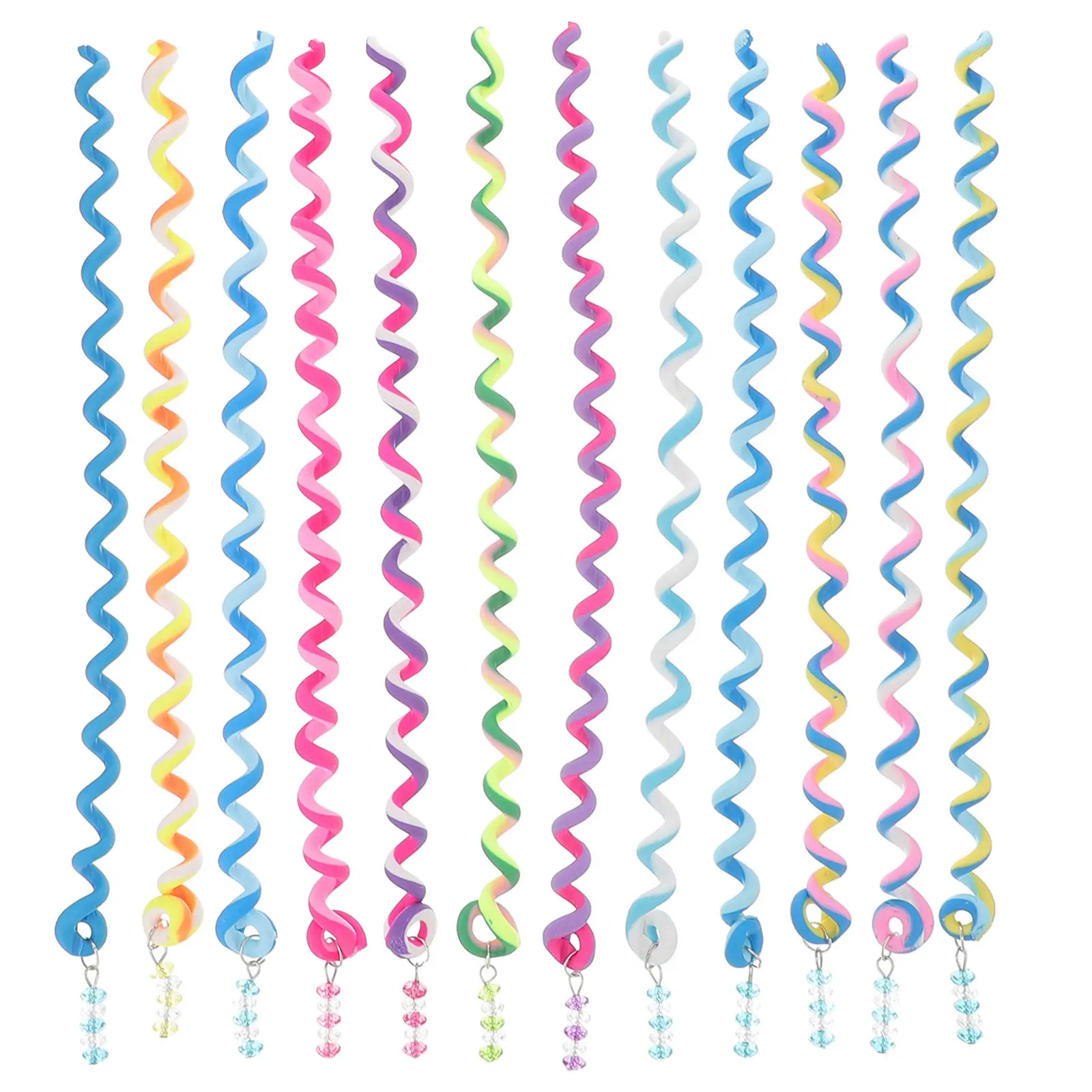 

12Pcs Hair Braid Holders Girls Styling Hoops Bright Color Elastic Hair Braid Clips DIY Hairstyling Tool for Ponytail Braiding