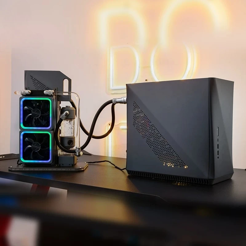 External water-cooled ITX 13th generation Core i7 13700K/RTX 4070Ti steel cannon mini computer