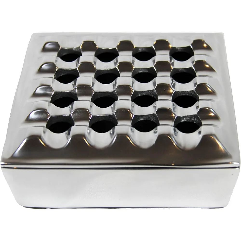 

Пепельница Алюминиевая металлическая ветрозащитная пепельница с квадратной сеткой для всех размеров от большого до иллюзии, сетчатая конструкция с 16 отверстиями, ветрозащитная, ручная работа f