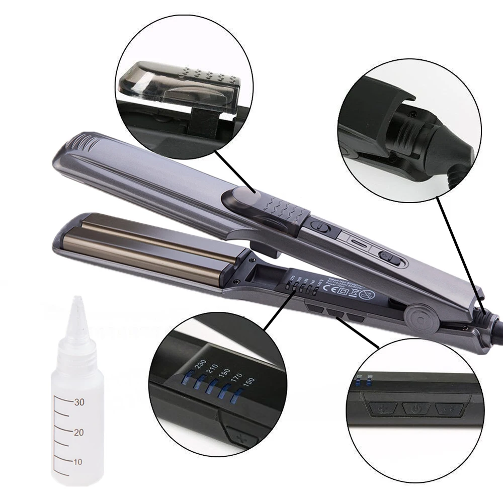 Ultrasonic Cool Mist Hair Care Iron Recovers The Damaged Hair Treatment Styler Steam Spray Hair Straightener Flat Iron MCH Heat