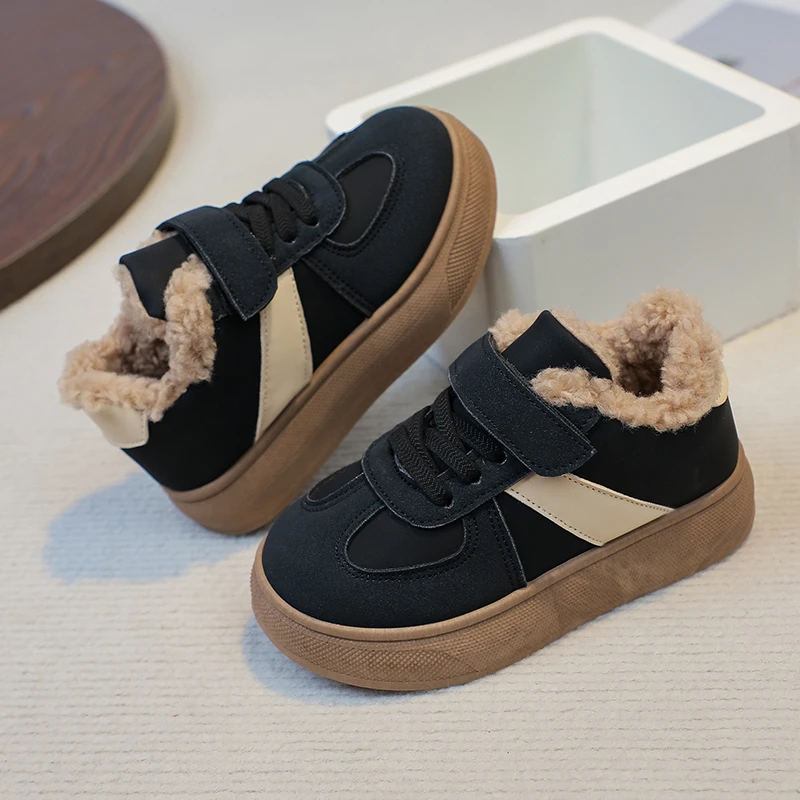 2025 جديد حذاء للأطفال خريف شتاء جديد طفل بنين بنات قطن قطيفة دافئة الأحذية الضحلة ليتل أطفال أحذية رياضية غير رسمية #3