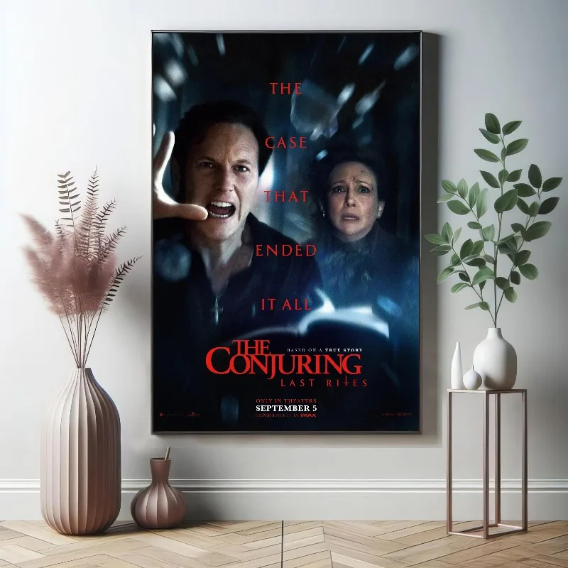 The Conjuring Last Rites (2025) ملصق الفيلم خمر الفيلم الرهيب الكلاسيكي حائط لوح رسم الفن لغرفة المعيشة ديكور المنزل