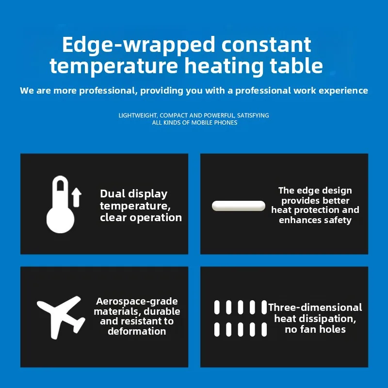 Industrial Grade High Precision 6061 Aluminum Alloy Edge Covered Split Heating Stage Adjustable Temperature Aluminum Substrate R