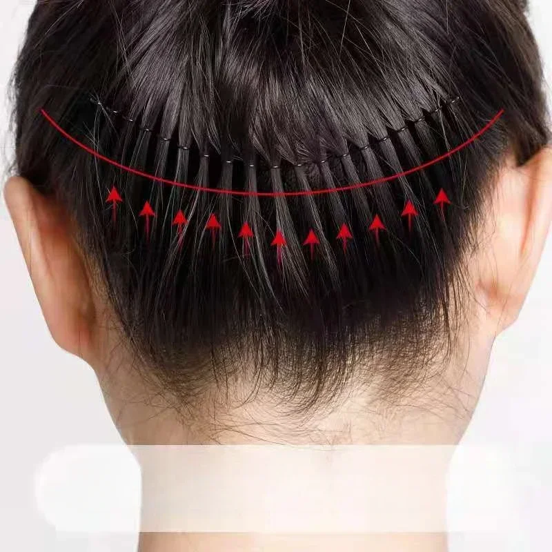 Women Invisible Broken Hair Hairpin Adult Tiara Tools Roll Curve Needle Bangs Fixed Insert Comb Professional Styling Accessories