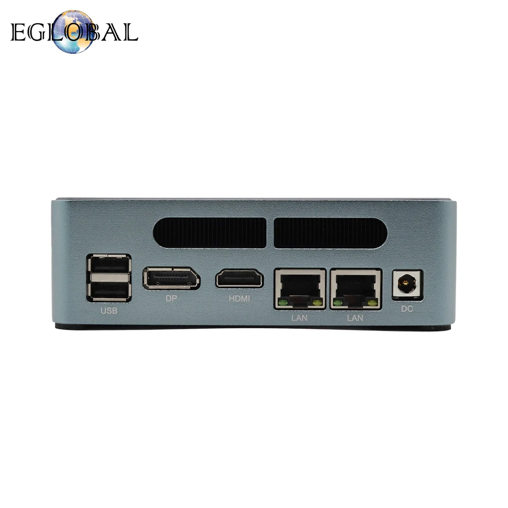 EGLOBAL Intel Core Ultra 7 Processor 155U NUC Mini PC Tipe-C HD DP 2*LAN PC Bisnis Kantor DDR5 Mendukung VESA Mount untuk IoT