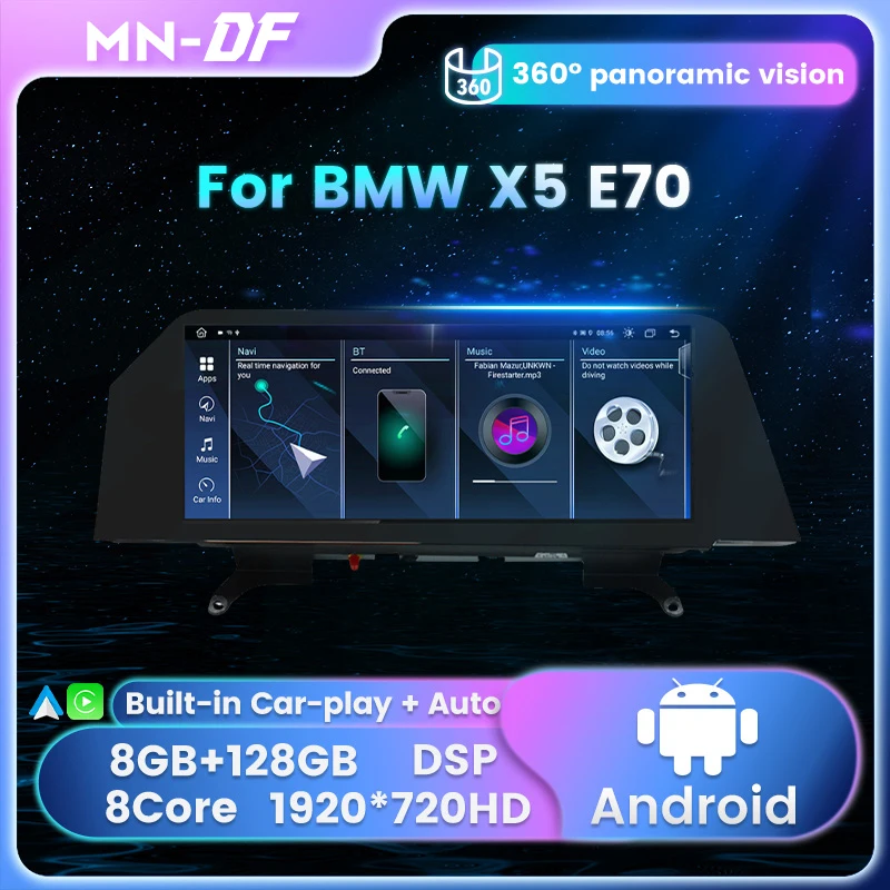 

Мультимедийный плеер для BMW X5 E70 X6 E71, стерео-система под управлением Android, с восьмиядерным процессором, GPS, 4G, BT, с сенсорным экраном, с системой CCC/CIC