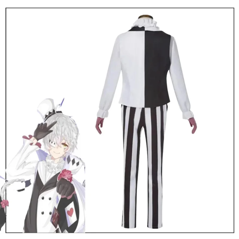 Bear's Den Anime 분고 길 잃은 개 코스프레 의상 망토 화이트 블랙 풀 세트 Nikolai Gogol Halloween Chr New 2025