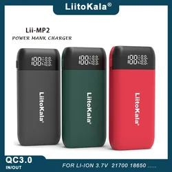 LiitoKala Lii-MP2  Lii-402 18650 21700 Rechargeable Battery Charger And Power Bank QC3.0 Input/Output Digital Display