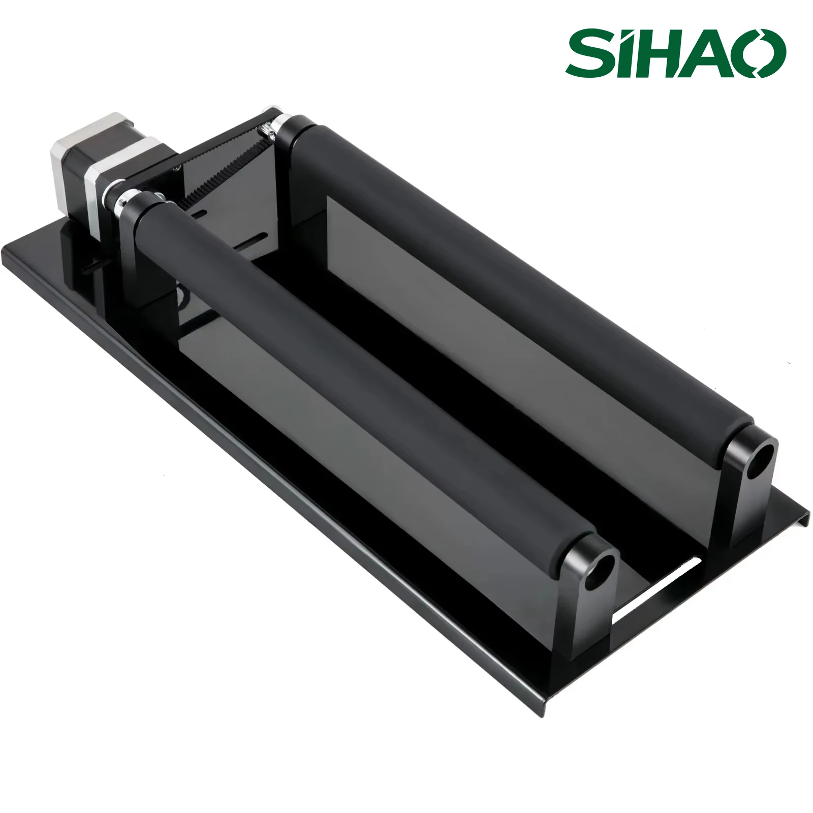 SIHAO 4-Wheel Laser Rotary Axis Attachment with 42 Stepper Motor - for Cylindrical Engraving on Wood, Acrylic & Metal