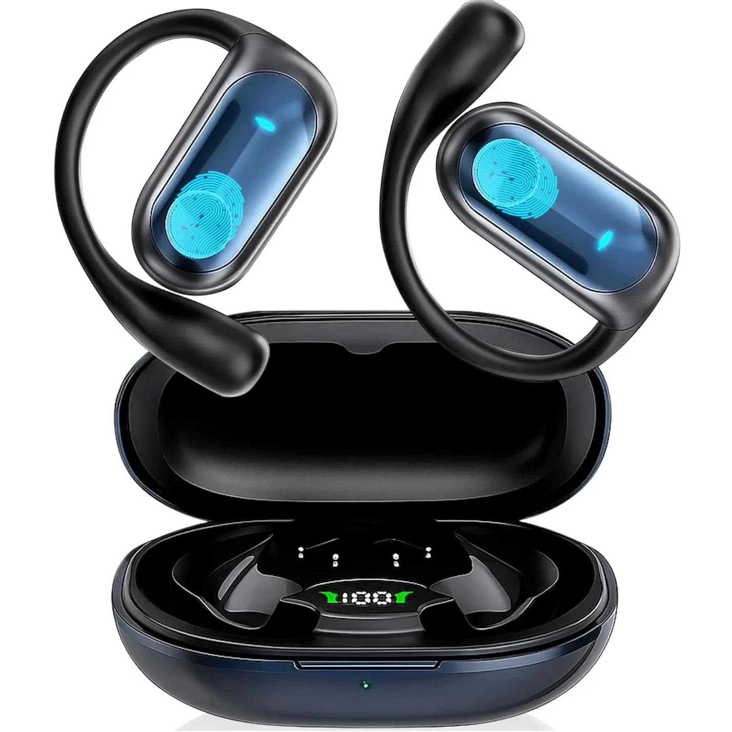 

True Wireless Bluetooth Headphones Sports Earphone TWS Waterproof Headset LCD Power Display Noise Reduction Earbuds With Mic