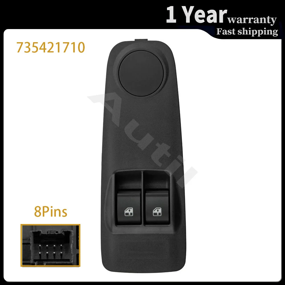 

735421710 Front Left Driver Electric Power Window Switch Control Button for Citroen Jumper Fiat Ducato Peugeot Boxer 2006-2014