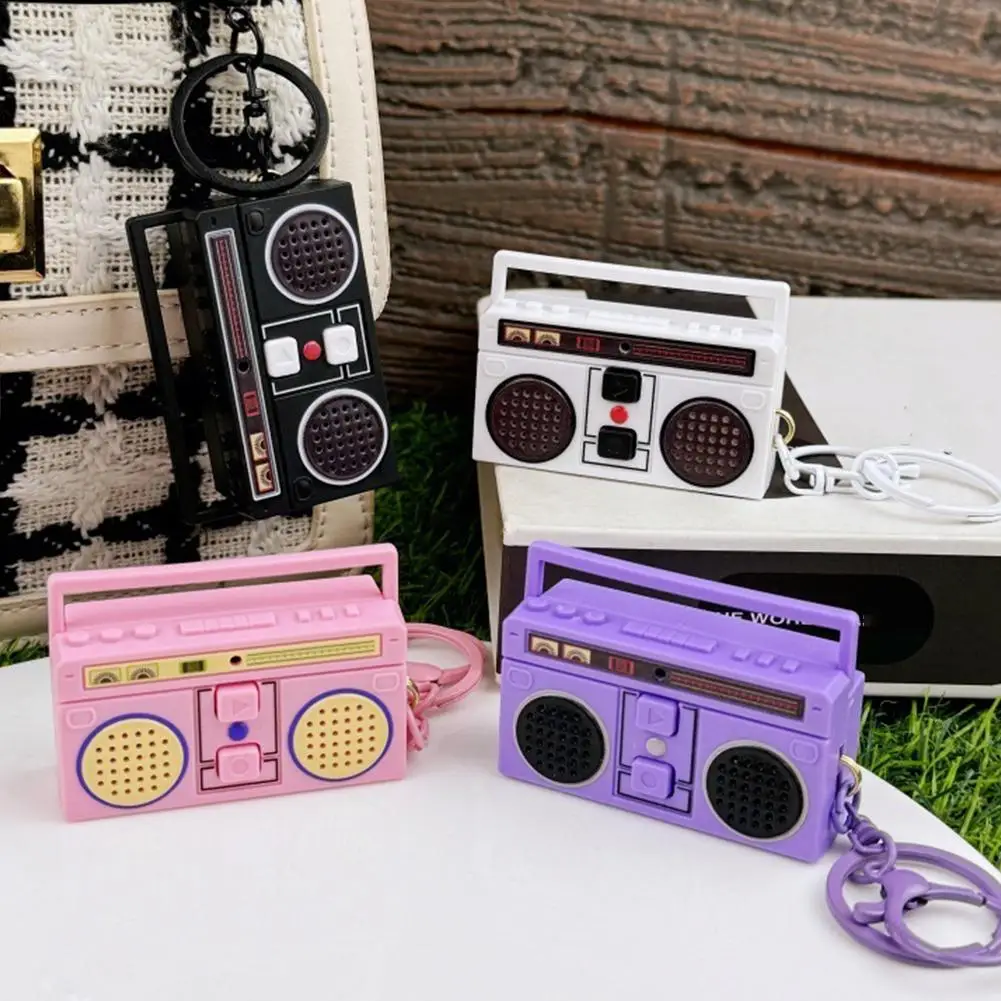 Retro Vintage Mini Retro Classic Radio Recorder Fun Pendant Display Key Chain Stereo Bag Gift Retro Vintage Mini Retro Classic