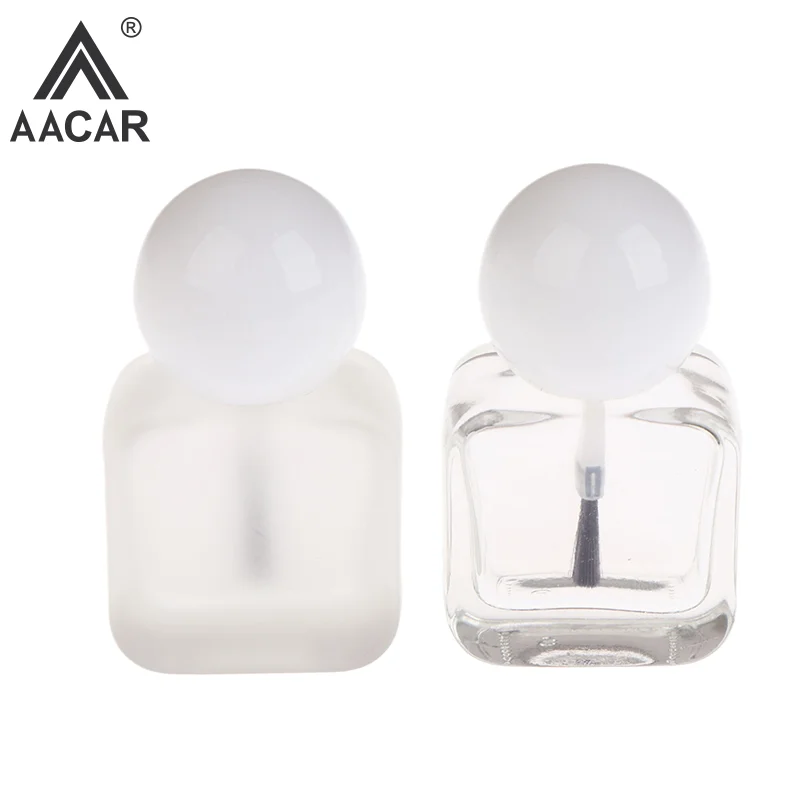 1 pçs 10ml vazio unha polonês garrafas de vidro transparente garrafas de gel com tampa da escova óleo do prego ferramenta da arte do prego