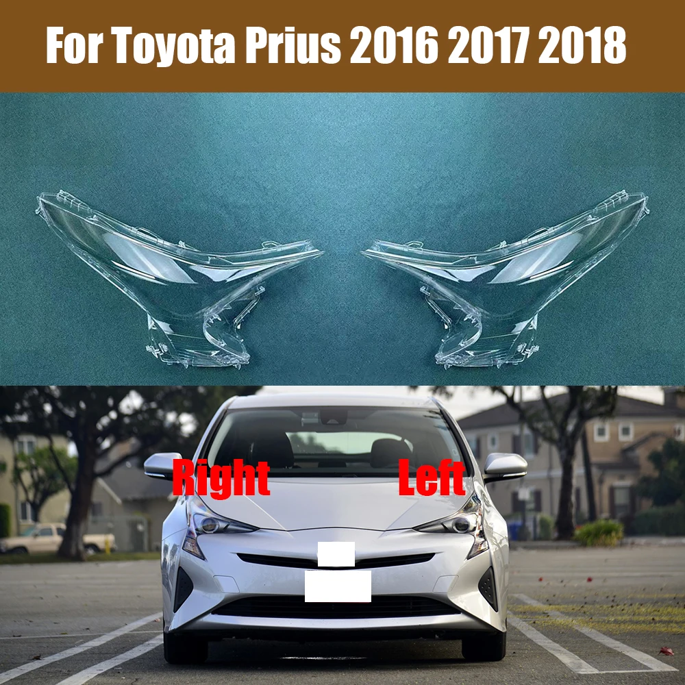 

For Toyota Prius 2016 2017 2018 Car Accessories Headlight Cover Transparent Lampshade Lamp Lens Headlamp Shell Plexiglass