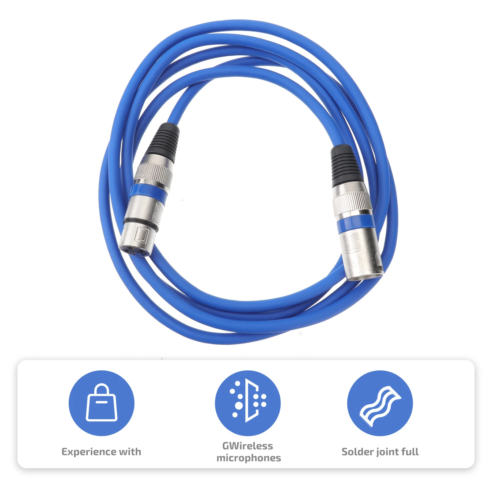 

2M Xlr Microphone Cable Male To Female 3 Pin Premium Pe Lightweight Shielded Audio Cable For Sound Instrument