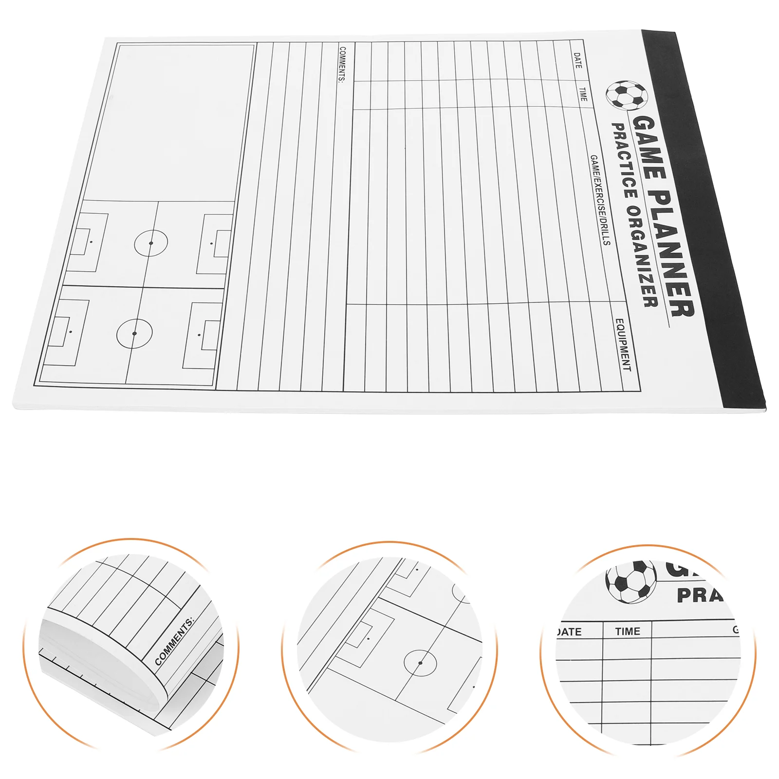 Football Record Book Score Tool Basketball Scorebook Sports Sheet Supplies Warning Cards Paper