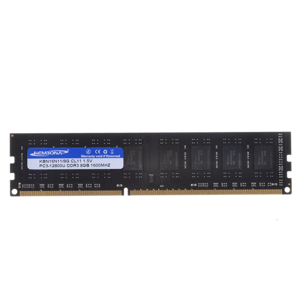 KEMBONA DDR3 1600MHz  8GB PC12800 8GB (for all motherboard) Brand New Desktop Ram Memory for Desktop RAM Memory