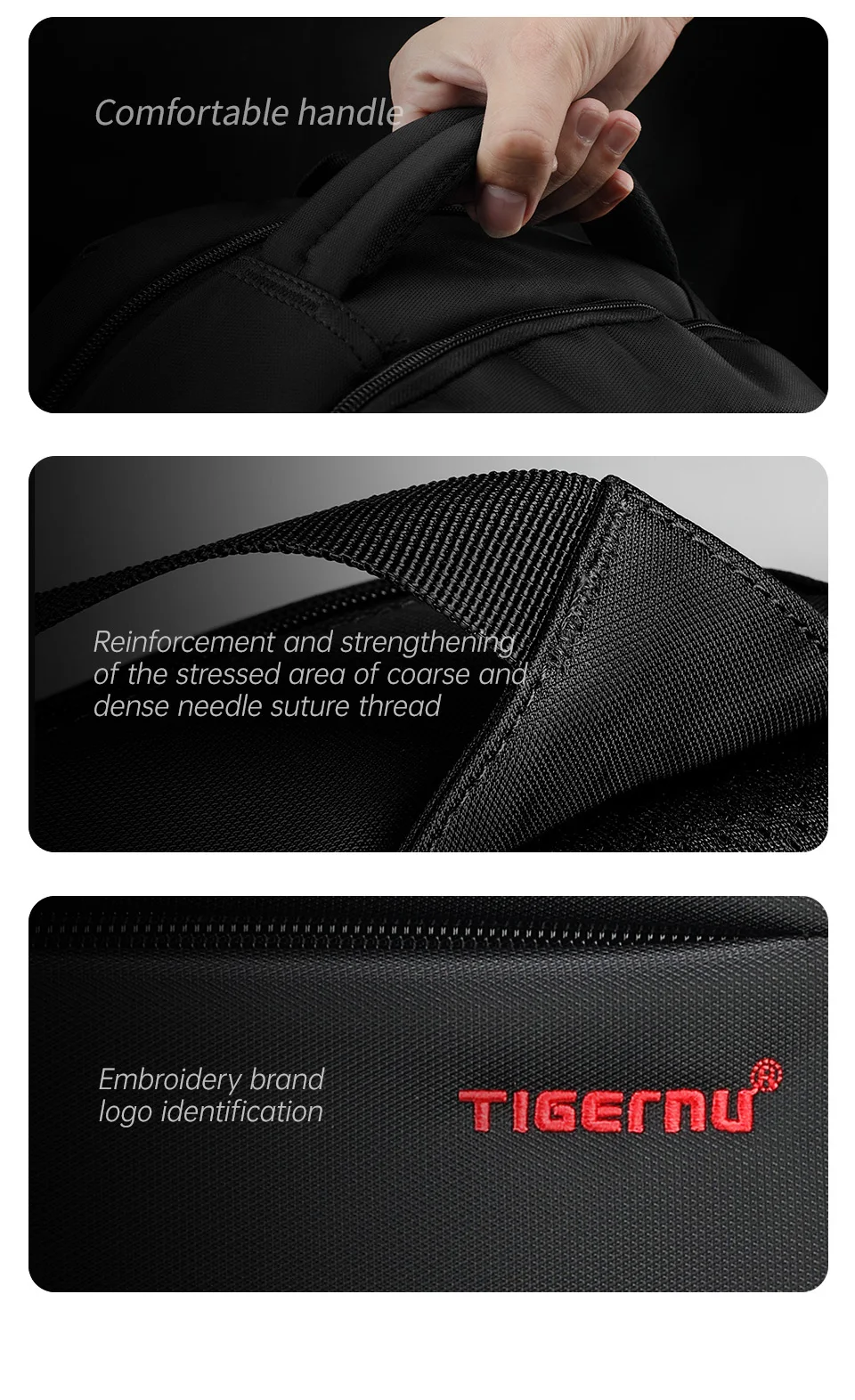 Tigernu Herren Rucksack 15 17 19 Zoll Laptop Rucksack für Männer für Frauen Business Rucksack Schultasche Reiserucksack Taschen Rucksack – Detail 17